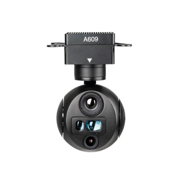 0123 MA609R Ultra-Compact Lightest Triple-Sensor 3-Axis EO/IR & LRF Gimbal Camera