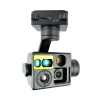MKHDA609L12 Four-Sensor Gimbal Camera fixed focus 4K EO Camera + fixed focus 1080P EO Camera + 640X512 IR Camera +1200m LRF, HDMI/Ethernet outp