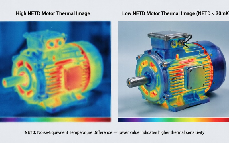 high NETF motor thermal iamge VS low ENTD motor thermal image