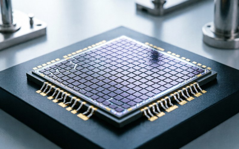 High resolution view of VOx microbolometer pixel structure